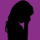 Pandemic-era funds for homeless students and youth: silhouette of young girl crying against purple background